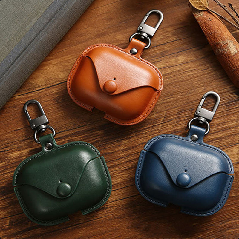 Fashion Solid Color Leather Bluetooth Earphone Case Fashion Solid Color Leather Bluetooth Earphone Case